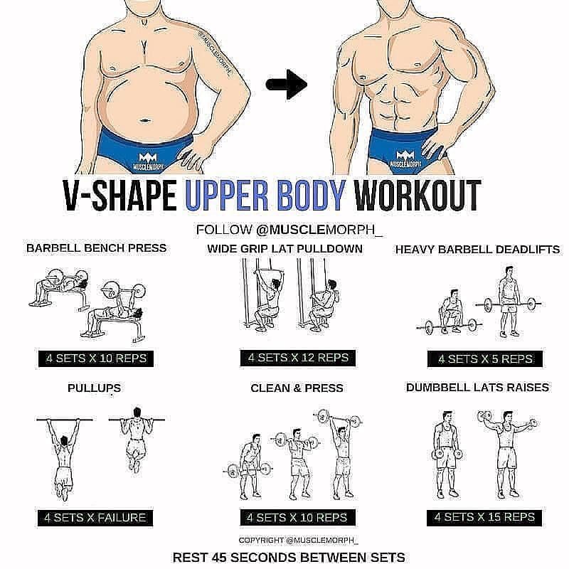 Workout_routins on X: V–SHAPE UPPER BODY WORKOUT FOR YOURS