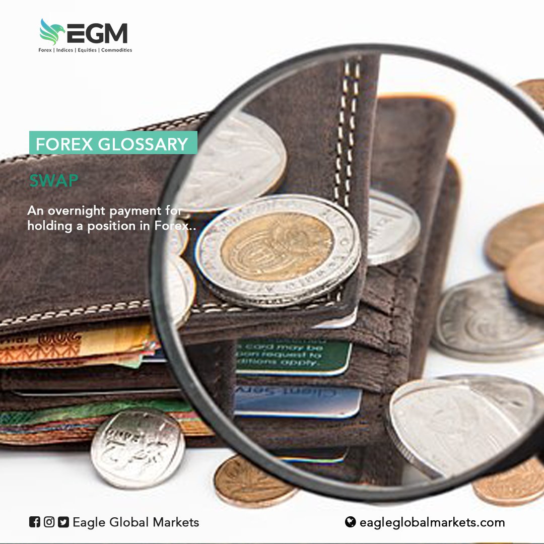 EGMarkets's tweet image. #ForexGlossary:  Swap
An overnight payment for holding a position in Forex. Since you are not physically receiving the currency you buy nor delivering the currency you sell, the broker will pay or charge an interest rate difference between two currency pairs