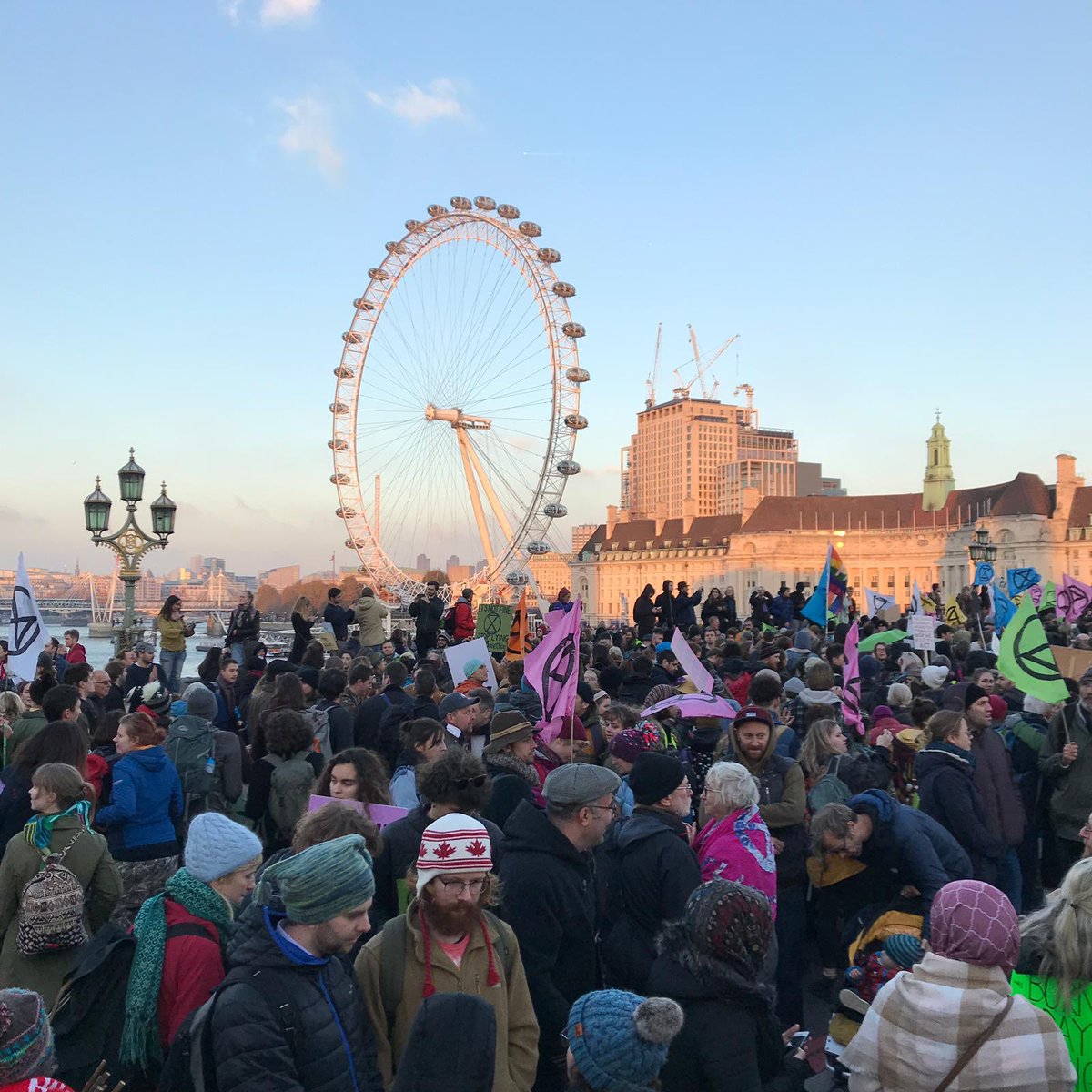 Disrupt yourself. What changes can you make? Stand up for what you believe in and take action. A happy day of togetherness in London today. #extinctionrebellion
