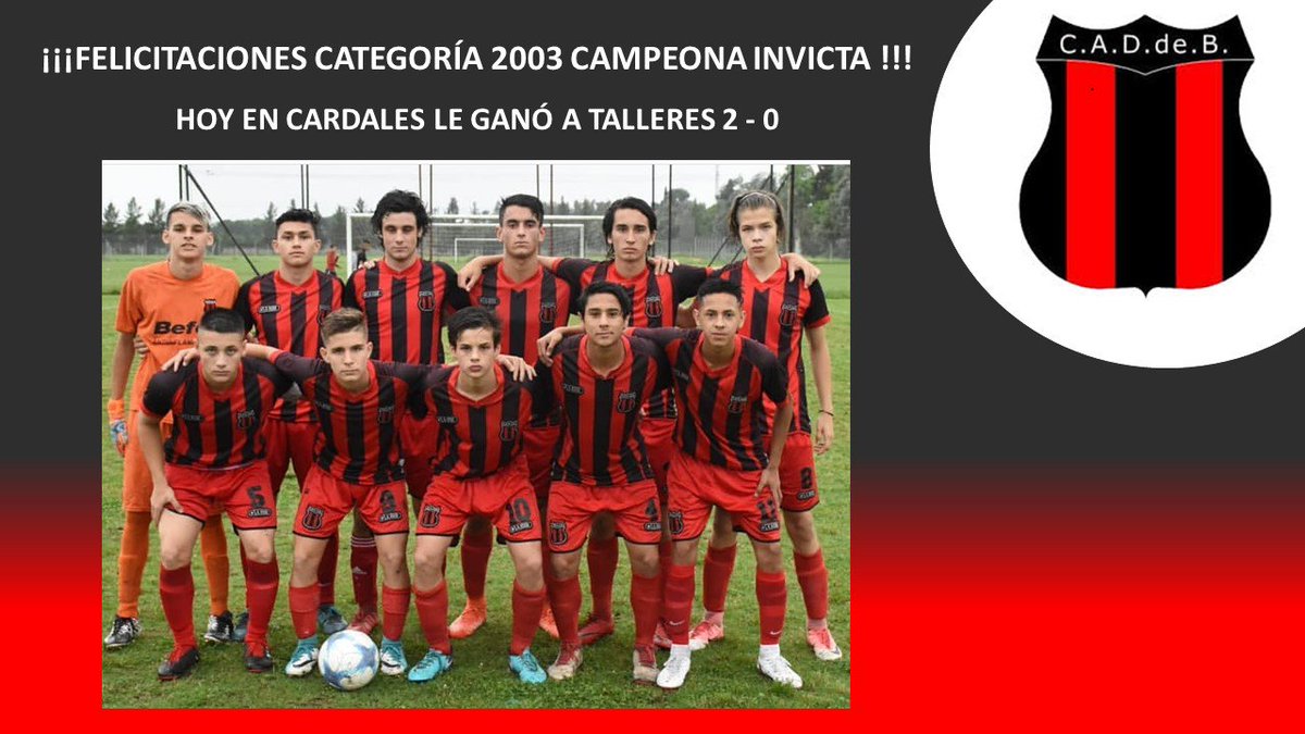 InfantilesDefe's tweet photo. Felicitaciones por el Campeonato !! Categoría 2003 invicta.
Defe le ganó 2 a 0 a Talleres.
Muchos de los  jugadores fueron parte de Infantiles defe!!!
@defeweb 
@SABADOGOL 
@Formativo_AFA 
@FUTBOLFORMATIVO 
#futbolformativo 
#futbolinfantil 
#formativasafa 
@ClubTalleresOk https://t.co/GBLabRm8Md