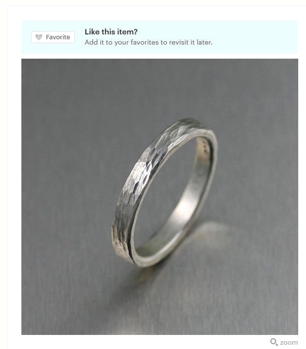 Trendy 3mm Stackable Chased Silver Band Ring  Showcased by #Etsy #EngagementRings #Hancrafted etsy.com/listing/168876…