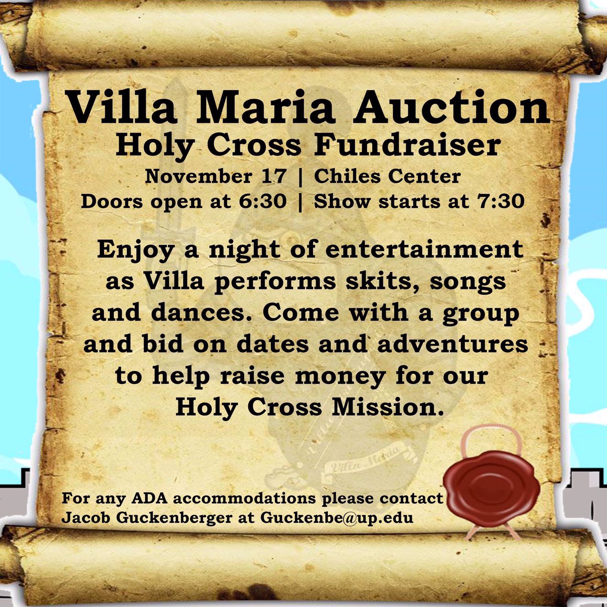 VillaMariaHall's tweet photo. Today’s the day! See you at Chiles tonight!!! #VMA2018 https://t.co/Vm6slu4pIU