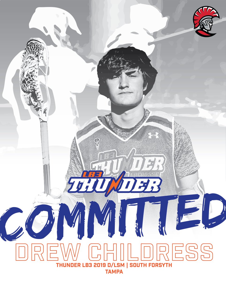 thunderlacrosse's tweet photo. Congrats to 2019 Thunder LB3 D/LSM @ChildressDrew on his commitment to @TampaMLax #hardworkpaysoffs #GeorgiaMade https://t.co/caNihcDqGG