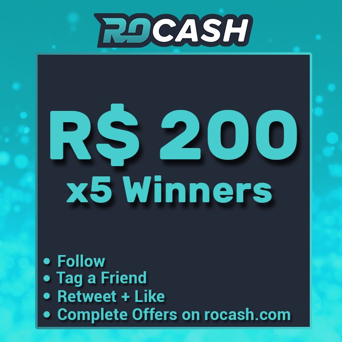 Rocash Com On Twitter 1000 Robux Giveaway 5 Winners 200 Robux Each Rules To Enter Follow Rocashsite Retweet Like Tag A Friend Complete Offers On - rocashcom on twitter 10 robux withdraws have now been