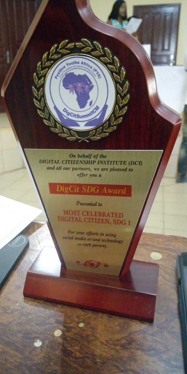 ngaleuyves's tweet photo. @ngaleuyves

Volunteerism can take you higher 
#SDG1

I am so happy to be the recipient of the Most Celebrated Digital Citizen, SDG1 at the DigCitSummitCM November 2018

#DigCitSummitCM
#WorldClassManager
#Commonwealth 
#CLA2018
#FELA2018
#CommonwealthRoyalSociety https://t.co/g3hEZt9FvQ
