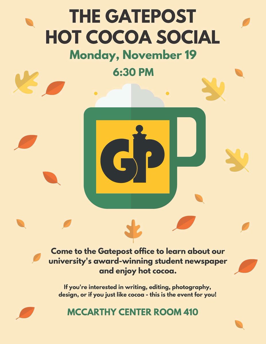 TheGatepost's tweet photo. Join us Monday! https://t.co/Ea9bUWdIlZ