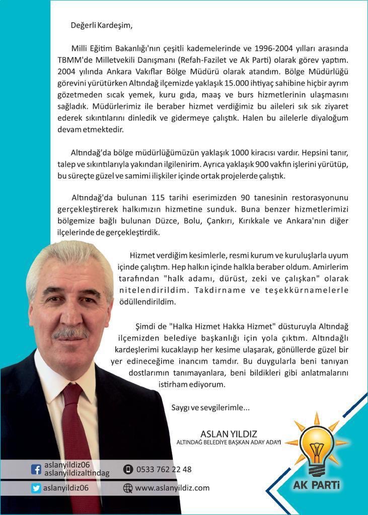 Gönüllere Yol Yapacağız!

#GönülBelediyeciliği 

<a href="/RT_Erdogan/">rt_erdogan</a> <a href="/NumanKurtulmus/">Numan Kurtulmuş</a> <a href="/BA_Yildirim/">Binali Yıldırım İletişim Ofisi</a> <a href="/AkpartiAnkara/">AK Parti Ankara</a> 
<a href="/mehmetozhaseki/">Mehmet Özhaseki</a> <a href="/altindagakgnc/">AK Gençlik Altındağ</a> <a href="/akaltindag/">AK PARTİ ALTINDAĞ</a>