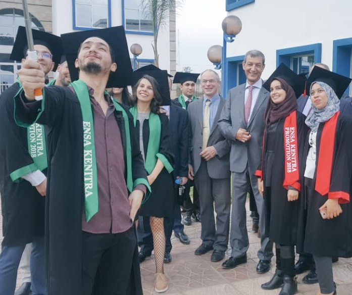 AbdeladimLhafi's tweet photo. Le Haut Commissaire aux Eaux et Forêts et à la Lutte Contre la Désertification #HCEFLCD,  Dr Abdeladim Lhafi, parraine la 6è promotion de l'Ecole Nationale des Sciences Appliquées de Kenitra #ENSAK. https://t.co/YxPxVnIhsD