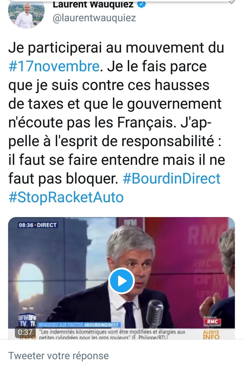 LucARBIB's tweet photo. @Lyonrail @velocaluire Moi @laurentwauquiez donneur de leçons qui roule en voiture 2 fonction en excès 2 vitesse parfois au frais du #contribuable de la région la mieux gérée de France, Je participere au mouvement du #17novembre. #BourdinDirect #StopRacketAuto #wauquiez #balancetonwauquiez #carburants https://t.co/0dVBCM0Nvu