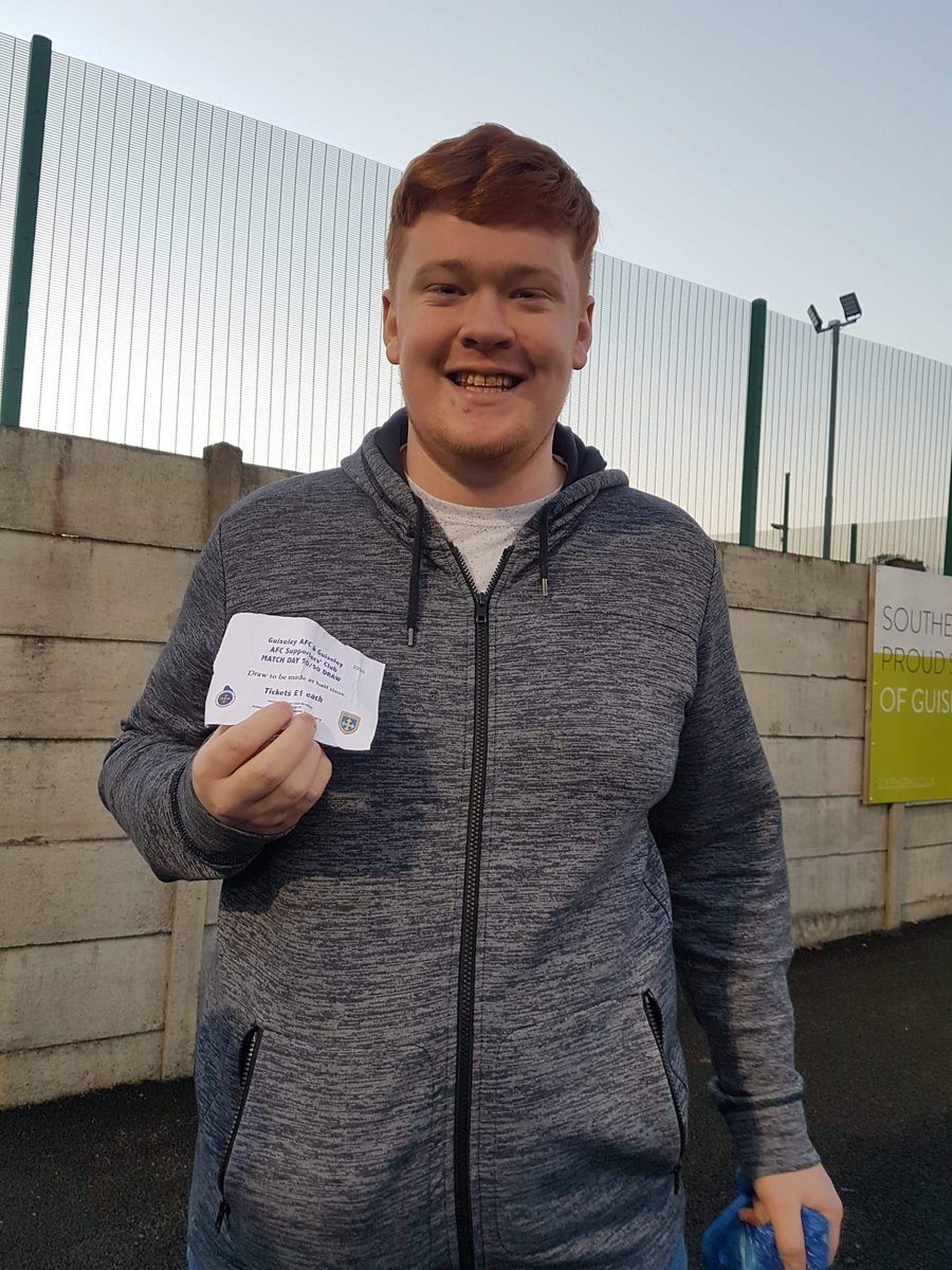 GAFCSupporters's tweet photo. Congratulations to George who won today's first prize of £165 with ticket number 2255, the second prize of £45 with 2355 has also been claimed. #GAFC #GuiseleyTogether https://t.co/p3qZI8UAVB
