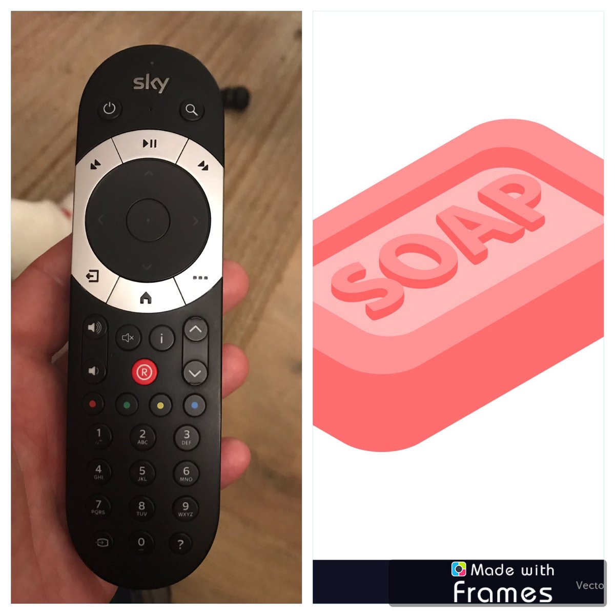 sirnicksullivan's tweet photo. @SkyUK - think you need to go back to the drawing board with your #SkyQ controller - spends more time in the air or on the floor than in my hand - batteries and back flying everywhere! #shitdesign https://t.co/vl0i1DSeHa