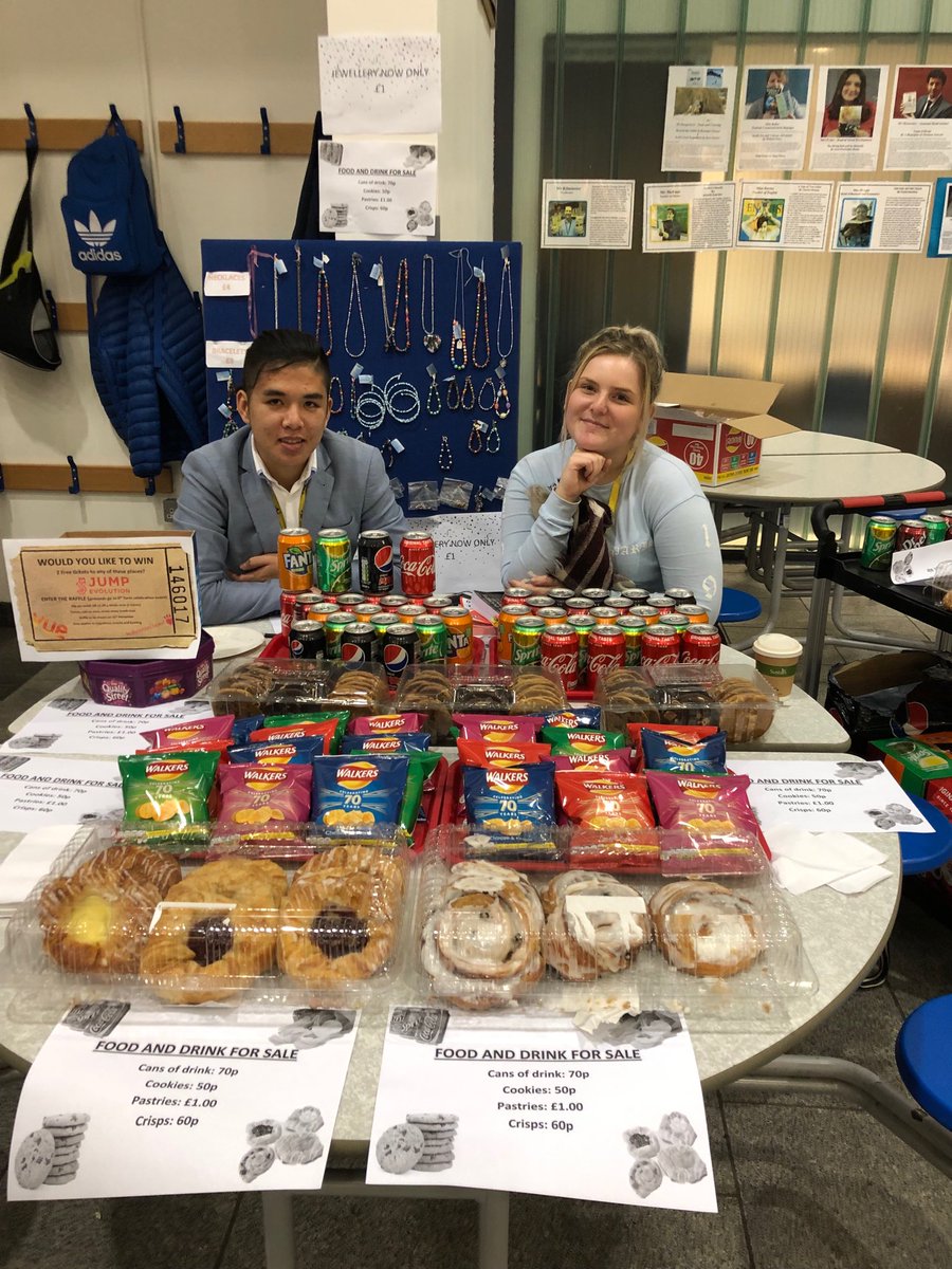 JR_6thForm's tweet photo. Proud of our students raising money for the end of year celebrations. https://t.co/H5AYDIiF8G