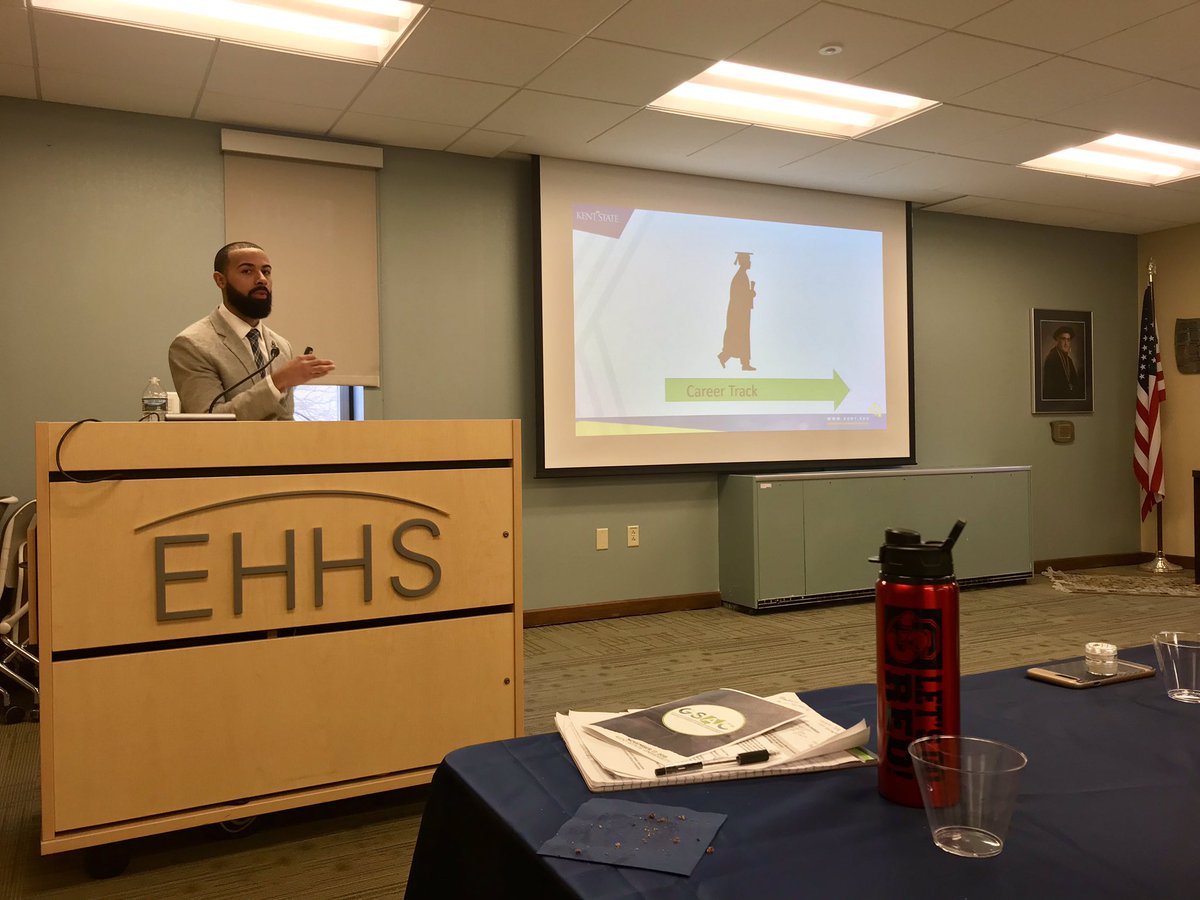 cdengKSU's tweet photo. @gsaconference Keynote Mike Daniels from @KentState shares his graduate experience and career search journey- Takeaway for #HigherEd #myocpa grads: How do you center yourself? How do you ask the important questions to remain your authentic self? Think: #IAmEnough ! https://t.co/zix29ZOQL2