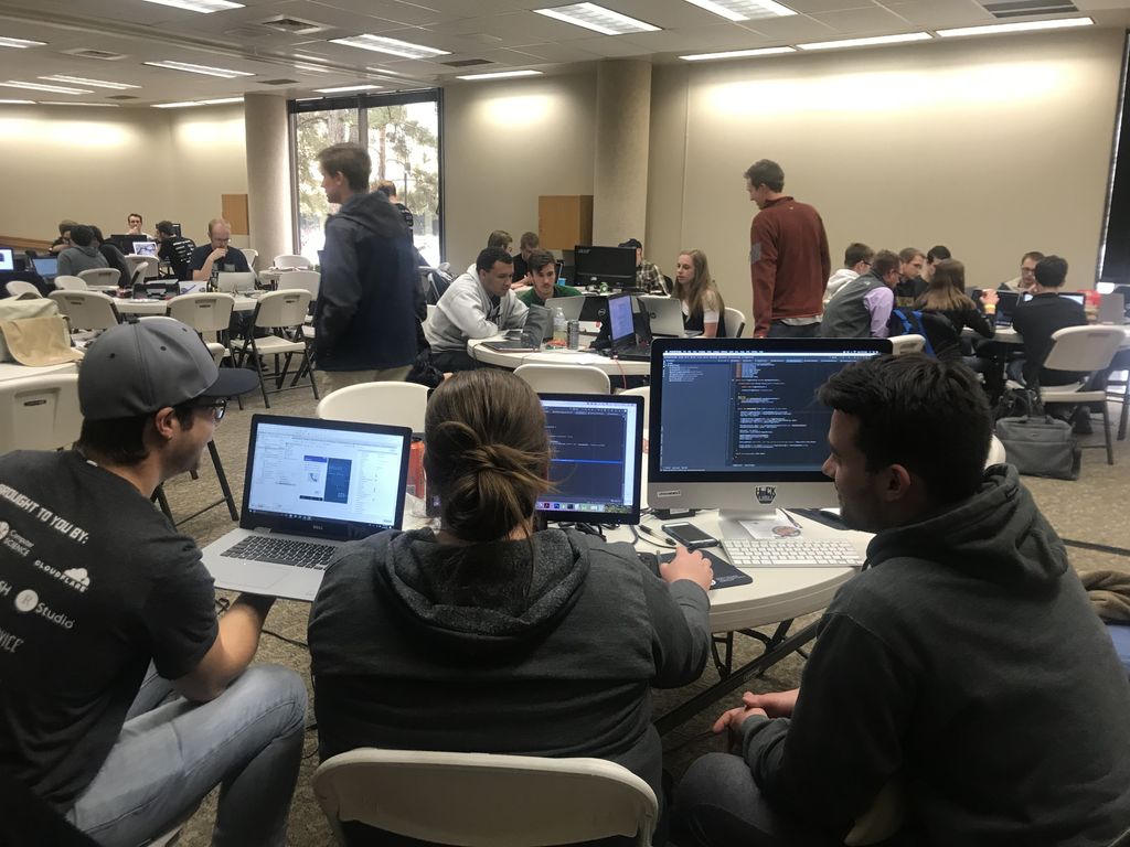MLHacks's tweet photo. Final hour at @hackusu! Submit those projectsπ¨βπ»π©βπ»π»#hackusu https://t.co/oHR4SEeuq4