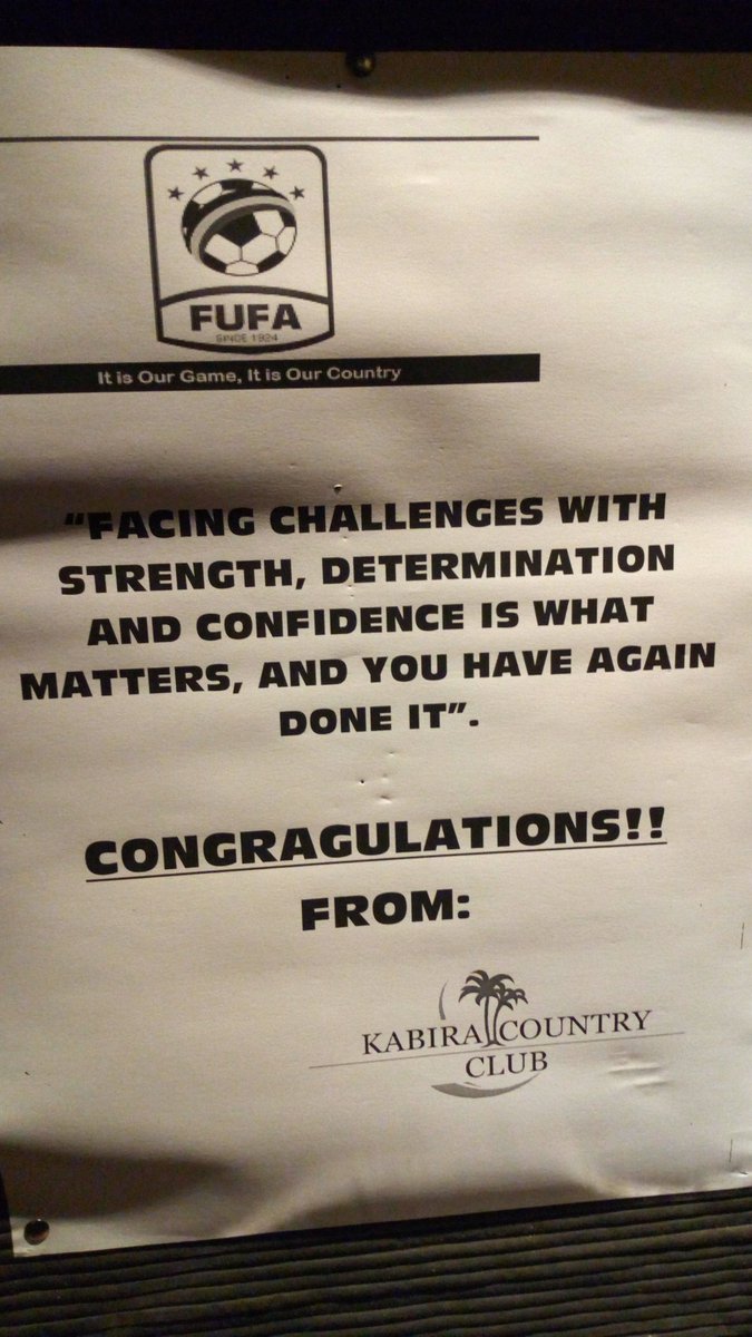 OfficialFUFA's tweet photo. Thank you @Kabira_Club for the message & cake.
#UGACPV #TuddeyoMuAFCON https://t.co/vO8jEWAaDO