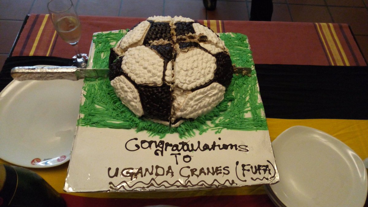 OfficialFUFA's tweet photo. Thank you @Kabira_Club for the message & cake.
#UGACPV #TuddeyoMuAFCON https://t.co/vO8jEWAaDO