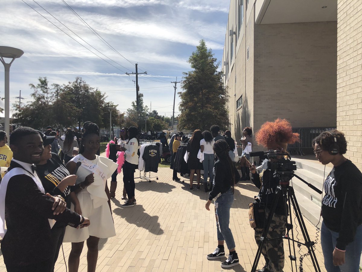 xulaherald's tweet photo. @Xula_Media Staff interview Mr. St.Martin dePorres and Miss. Living Learning Center as part of segment of theirβQuestionsβ Series #XULA #XUHC2018 https://t.co/YgM5ZU5FWA