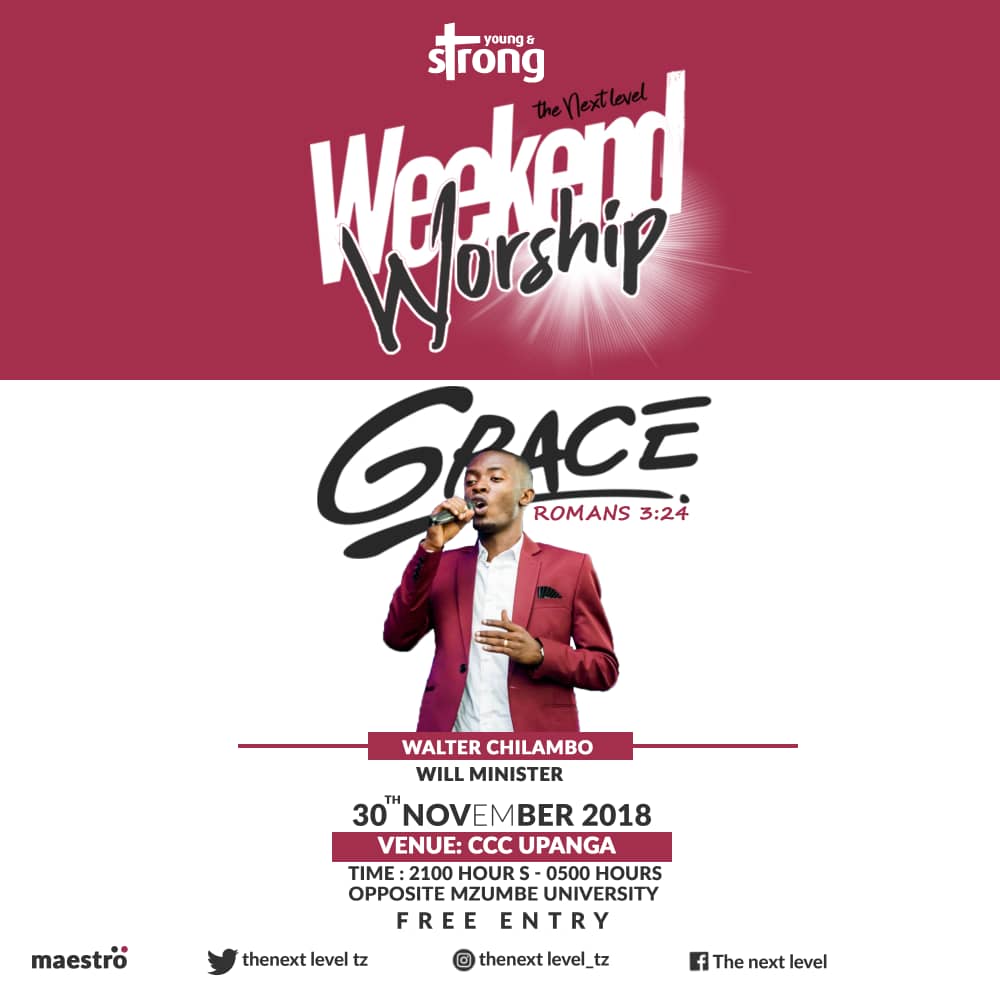 youngnstrongtz's tweet photo. Walter Chilambo will Minister on Weekend Worship !
@walterchilambo @Samyonah @youngnstrongtz @CCCUpanga https://t.co/Qs4kfFfmN6