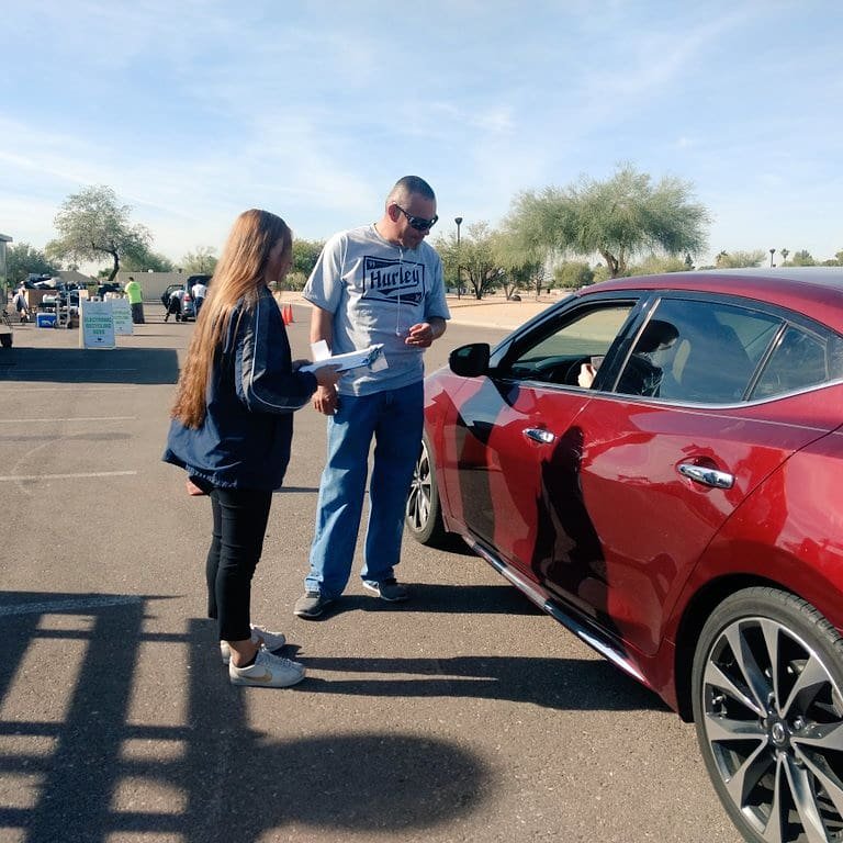 KPB_AZ's tweet photo. It runs like a well oiled machine!  Another excellent Household Hazardous Waste Collection held this morning.  Thanks so much to @TalkingTrashPHX for this great service providing safe disposal.  And thanks to the awesome volunteers that helped!  ♻️♻️
#ReimaginePHX
##ZeroWastePHX https://t.co/DzanoD5lOv