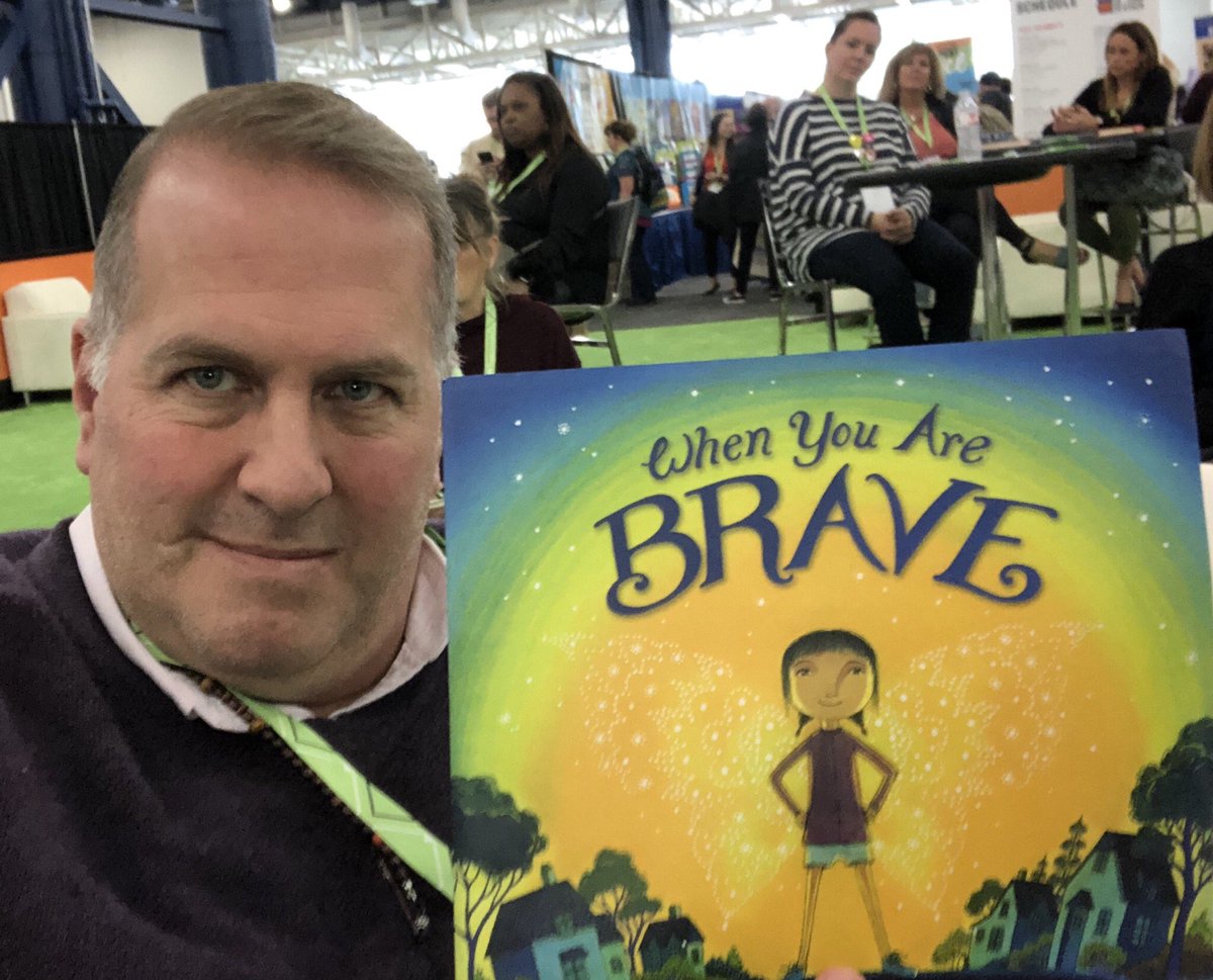 PaulWHankins's tweet photo. .@PatZMiller: Sitting in on a #BuildYourStack session wherein the presenters shared WHEN YOU ARE BRAVE. And I got to see, hold, and read. What a lovely book. #NCTE18 https://t.co/KSIvxmxUC0