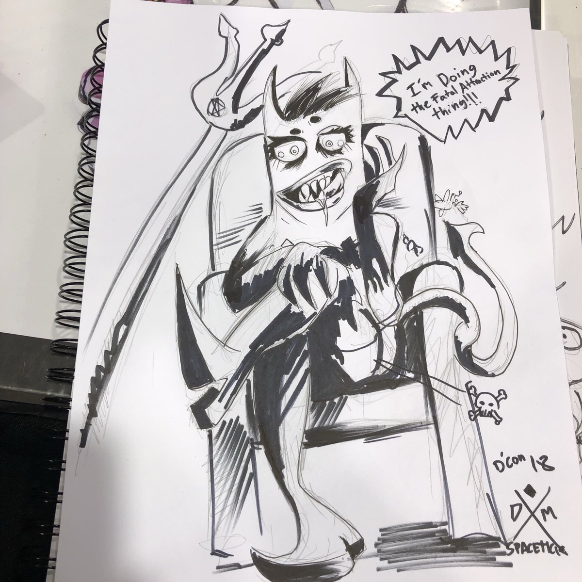 HoraToraStudios's tweet photo. #demonbitchhellfireanddamnation #demonbitch #designercon2018 thank you @spacetiick! #fanart #comic_artist Hall C 1047 https://t.co/rpoiOPaNyg