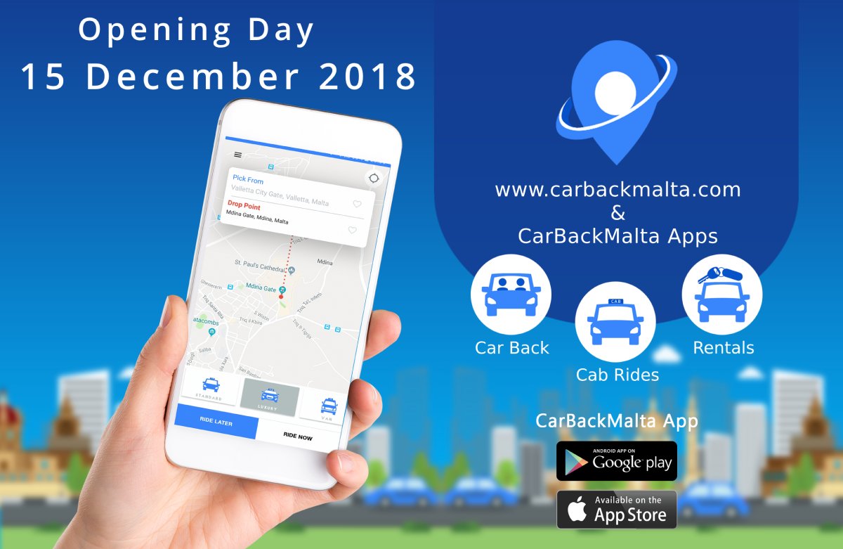 Our team at Car Back Malta is pleased to announce the launch day of the new Website and App on the 15 December 2018. We are looking forward to serving you! :)