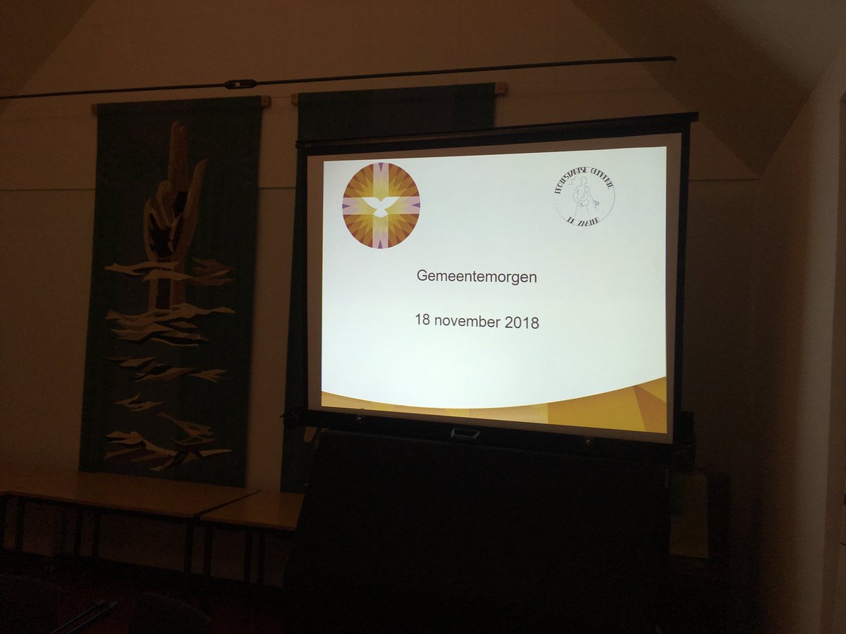 Even testen voor de #gemeentemorgen. En alles draait. Kijk in het kerkblad voor meer info.