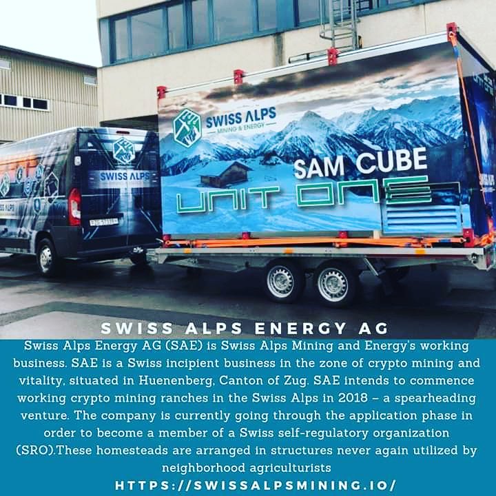 The eagle has landed; the long awaited solution (Swiss Alps Energy) to energy industry is here. Why not be part of this revolutionary ecosystem? Swiss Alps Energy AG (SAE) is Swiss Alps Mining and Energy's working business. Click this link for details swissalpsmining.io