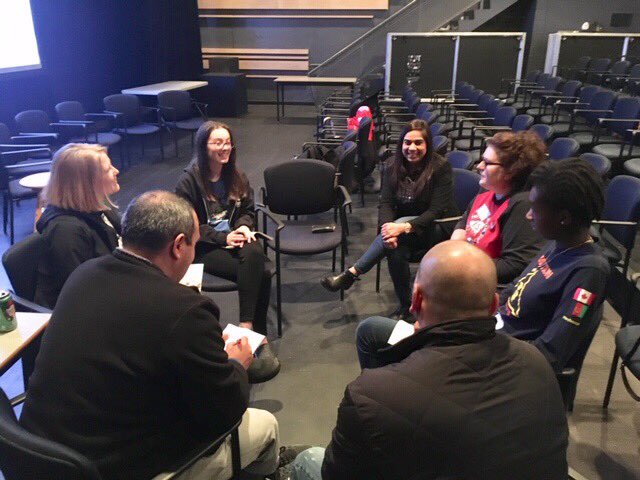 GirlsInSTEMEAC's tweet photo. Just finished the “Facingn Adversity Panel” and #SWATposium2018 ! We talked and had amazing discussions about micro aggression, micro sponsorship and EDI! #GirlsInSTEM https://t.co/5XodhYRXuu