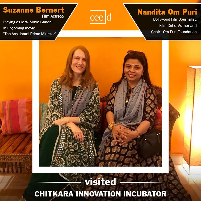 Chitkara_CEED's tweet photo. Our Guests at Chitkara's 2nd International Film Festival Suzanne Bernert and Nandita Om Puri visited Chitkara innovation incubator after the event.
#CUCEED #Chitkarainnovationincubator #event #Guest #InternationalFilmFestival #chandigarh #chitkarafilmfestival https://t.co/Pl8XWsLNbq