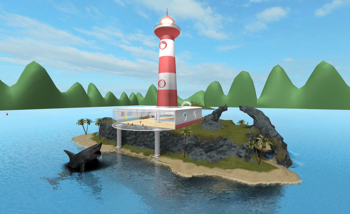 Simon On Twitter Wow This Was Unexpected But Sharkbite Is Nominated For Best Lobby Our Little Lighthouse Island Allows Players To Be In The Center Of The Chaos Including A Complete Glass - lighthouse roblox id