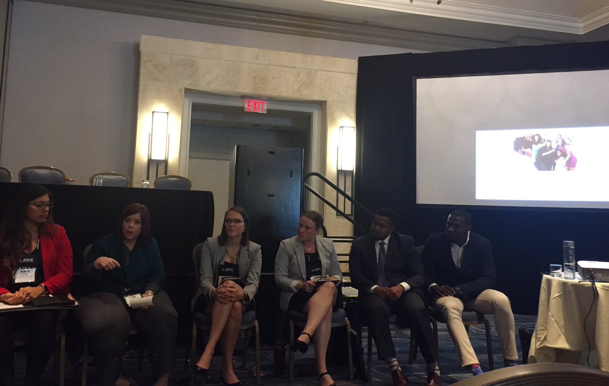 AshCademic's tweet photo. One of the best sessions I have ever attended! This panel of foster care alumni are all committed to fostering inclusive postsecondary environments for alumni of foster care.  More research, policies, &amp; practice are needed to support this population! #ASHE2018 #fosterscholars https://t.co/2ZKdLhr2dp