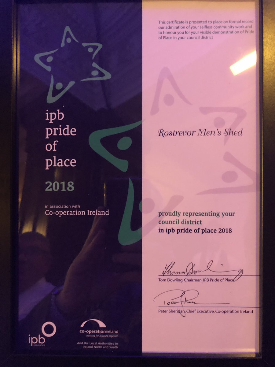 Two great organisations representing our district tonight. Fingers &amp; toes crossed! <a href="/nmdcouncil/">NewryMourneDown</a> <a href="/RostrevorMShed/">Rostrevor Men's Shed</a> @SpaceNI15