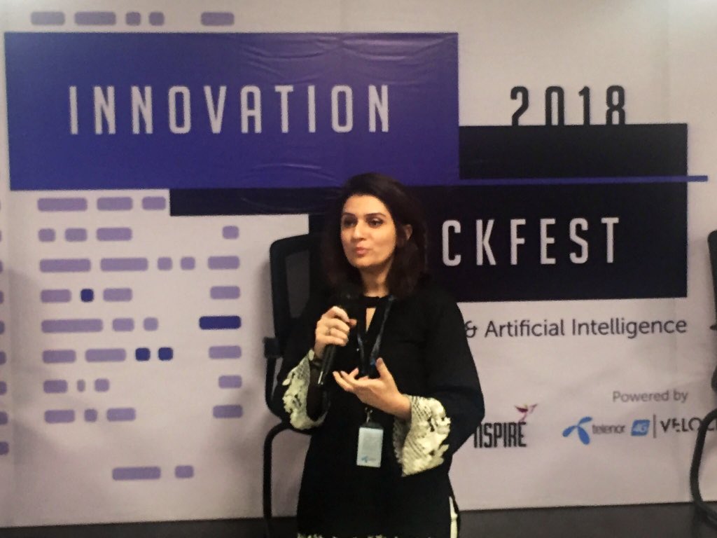 Our Head of Velocity Madiha Parviz talking about innovation &amp; local startup ecosystem at Innovation Hackfest 2018

#InnovationHackFest2018 #NETSOLTechnologies #TelenorVelocity #NSPIRE #AI #Blockchain #BrainDrain