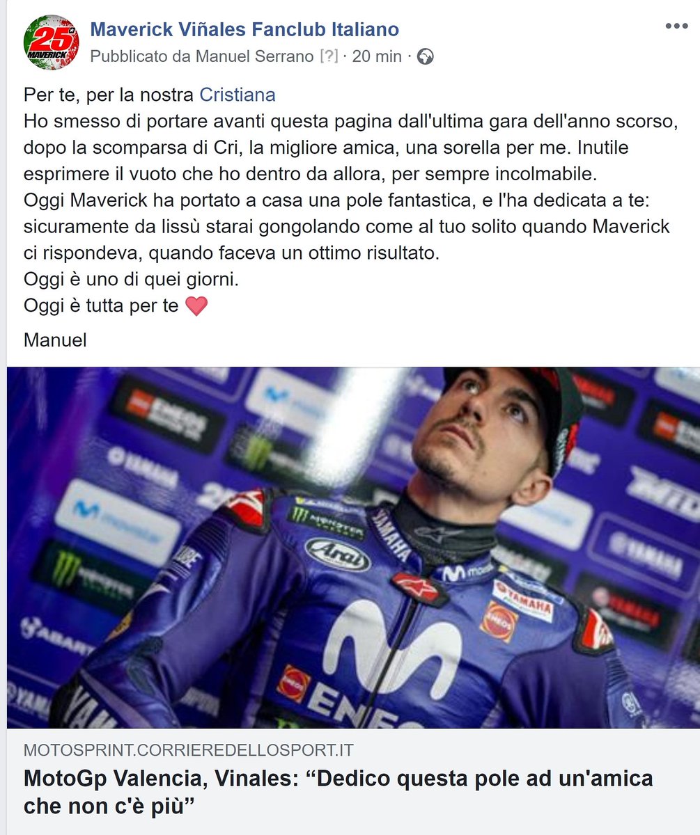 Mack25ITA's tweet photo. Per te @Cri_Yellow46 ❤️@maverickmack25 https://t.co/YBMSNtVrVL