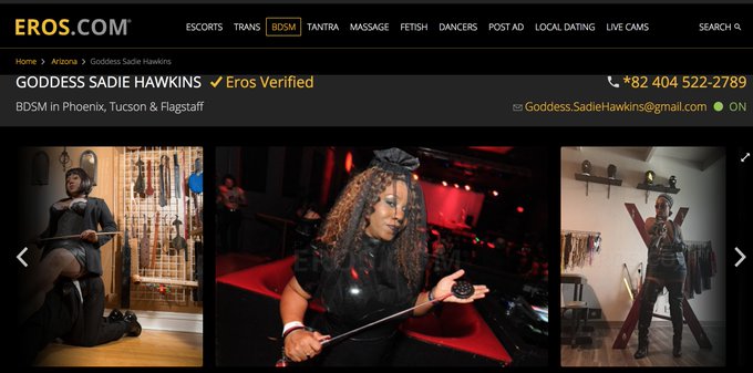 So happy to see #Eros back up today! I know alot of people don't like them BUT I've been advertising<a href="/tag/eros"class="tags">#Eros</a><a href="/tag/dominatrix"class="tags"><span>#dominatrix</span></a><a href="/tag/sexworkiswork"class="tags"><span>#sexworkiswork</span></a>