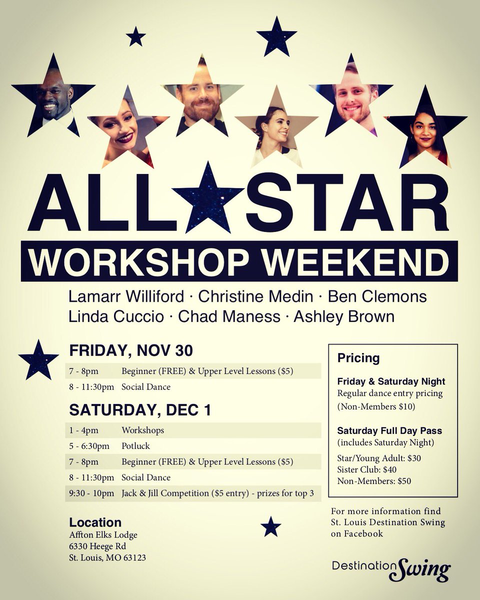 MuzBasia's tweet photo. All-Star West Coast Swing Workshop Weekend @DestinationSwing! https://t.co/wWzHdxiIl2