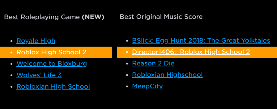 Brian Wilson On Twitter Roblox High School 2 Has Been Nominated For Best Roleplaying Game And Best Original Music Score In The Bloxyawards You Can Cast Your Final Votes Here Https T Co Jd3szkmzeg Thank - roblox wolves life 3 roleplay