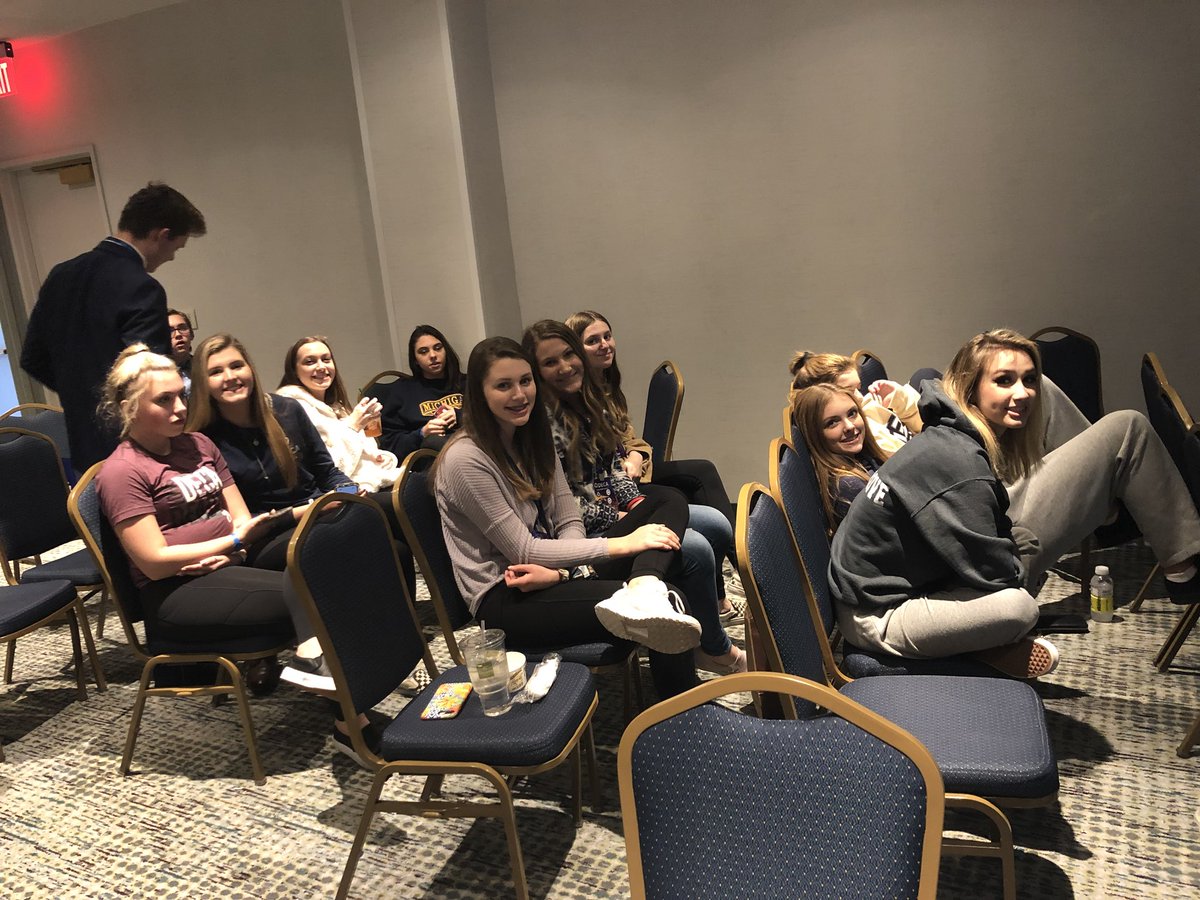 DECALakeOrion's tweet photo. LO DECA supporting our girls volleyball team in the state finals while at the Central Region Leadership Conference in Detroit!!!#godragons #CRStrong https://t.co/IHGhhh82Fd