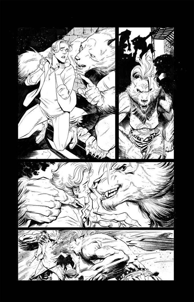 From Creator @drew_moss and collaborators @bfrantz19 @Kevin_Cuffe comes a really #excellent new #IndieComic called Chase The Moon, Now Howling @kickstarter 

Love the creature design

It's a 100 page, full color, #genrebending #ThrillRide #GraphicNovel 

kickstarter.com/projects/47168…