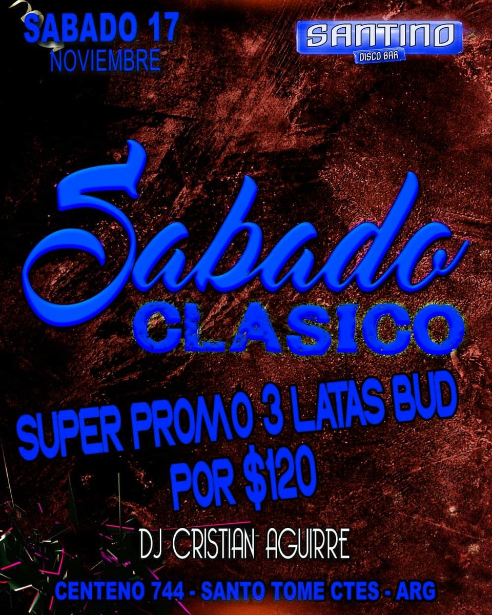 santinopub's tweet photo. Esta Noche hay Fiesta 🎉🎉🎉 #SabadoClasico🔝 en el #Temploo DJ @cristianaguirre_1(Pdas Mnes) #Explotaa💣 Te Esperamos #Daaleee https://t.co/cVelfpN8Iw