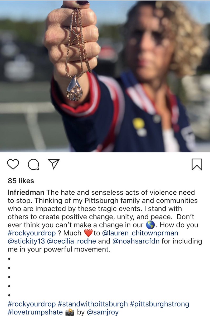 NoahsArcFdn's tweet photo. “Leah, thank you sister! Nothing makes me happier then seeing us as one in the fight against hate, violence and injustice❤️”
-Cecilia
#RockYourDrop #NAF https://t.co/UTR3xCB8tg
