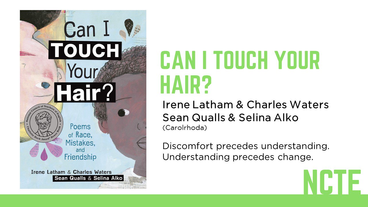 NCTE on Twitter: "Can I Touch Your Hair? by Irene Latham, Charles Waters,  Sean Qualls, and Selina Alko (Carolrhoda) #NCTE18 https://t.co/PAHdh2dBsC"  / Twitter