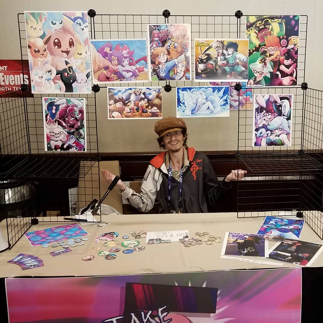 TakeZeroTV's tweet photo. Take Zero has a revamped setup and @AngelXMikey is officially here!! With new stickers! #MHA All Might and Smol Might and #pokemon Meltan!
Be sure to catch them im Super Star Steam happening now in main events! #ANT2018 #AnimeNorthTexas2018 https://t.co/F2dF3DldiR