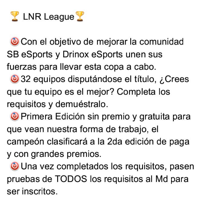 #Presentacion

🎯Requisitos🎯

▶Seguir a: <a href="/SBeSports_GG/">SaiyanBlue eSports</a> y @DrynoxE 
▶Pedir 10 Rt.🔁 y Fav❤
▶Tener logo en PNG.
▶Tener discord.
▶Ser de LATAM.
▶Tener mas de 100 Seguidores.

📢Todos los requisitos po Md, suerte a todos!
