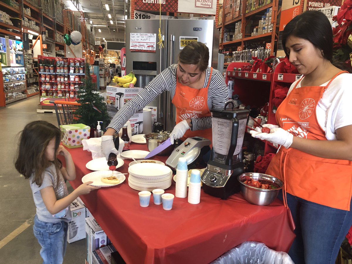 It’s waffle time!! 🥞🍷 Our waffle maker rocks!! <a href="/Jaime_HD_D25/">Jaime Castillo</a> <a href="/Steven_Mousseau/">Steven Mousseau</a>  #HomeDepot