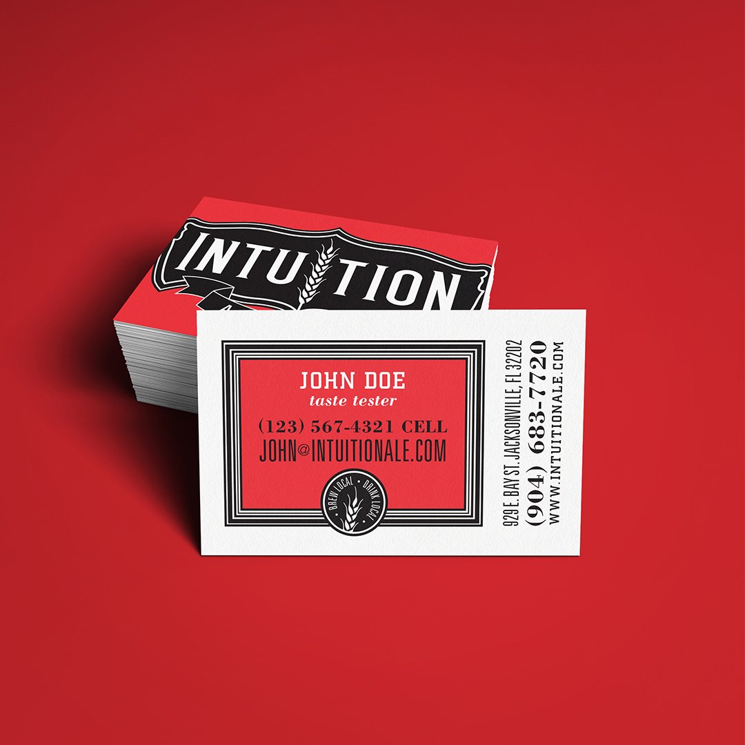 WeAreWingard's tweet photo. Our team #strategically #designed @IntuitionAle #businesscards to be #bold and #memorable. They showcase their #modern approach to the #brewery business with a hint of #retro flare ensuring the #Intuition team stands out. #WeAreWingard #Wingard #ClientLove #IntuitionAleWorks https://t.co/D3ESrVqqtL