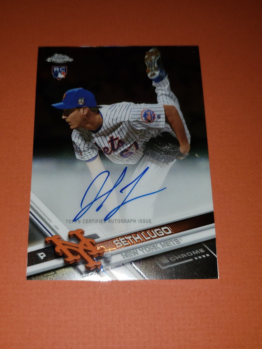 MetsmerizedJoeD's tweet image. Good Evening Met Fans! Lets start off with a giveaway honoring Seth Lugo who turns 29 today! 🎂🎈🙂

RT for a chance to win a 2017 Topps Chrome Seth Lugo Certified Autograph Rookie Card!

This card is in Mint Condition! I'll choose a winner at 10 PM. Good Luck!!! 😎👍💙🧡