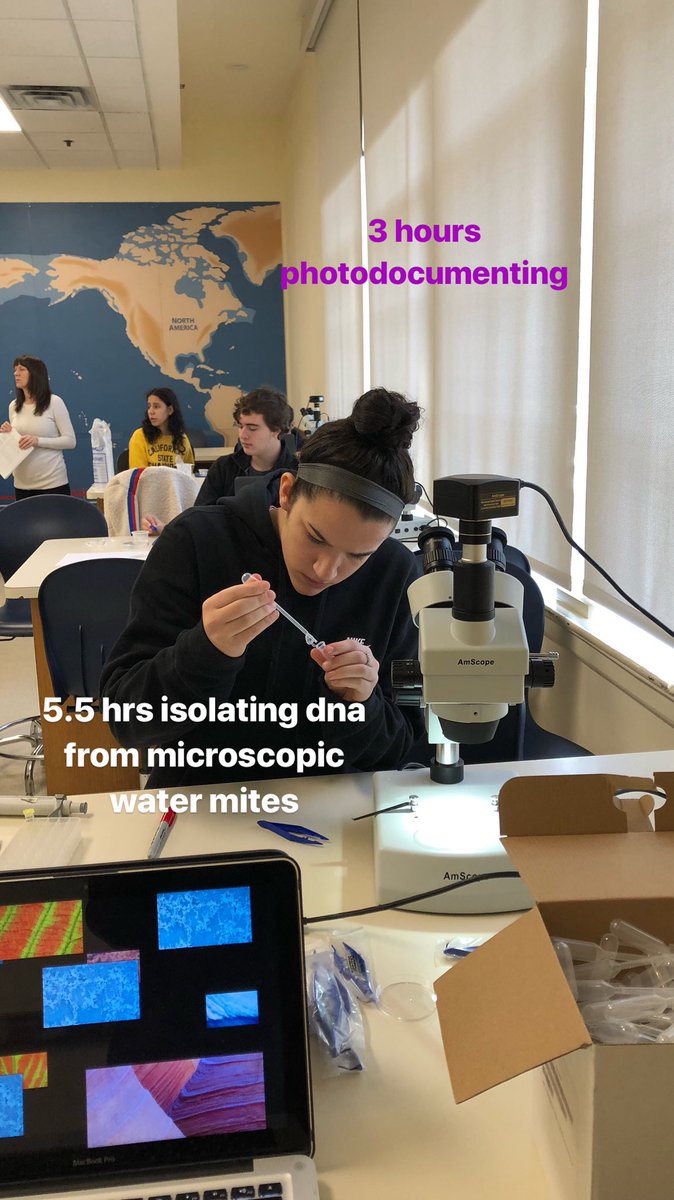 Biochemisme's tweet photo. Hats off to Emma! @PatMedHS #apresearch went to @DNALC to isolate #dna, amplified it with pcr, and after 8.5 hrs of work, we celebrated! We got the dna out of the water mites! Hardest prep ever. Well done Emma! Next up, sequencing! #GoPatMed https://t.co/5GLsfbPt4q