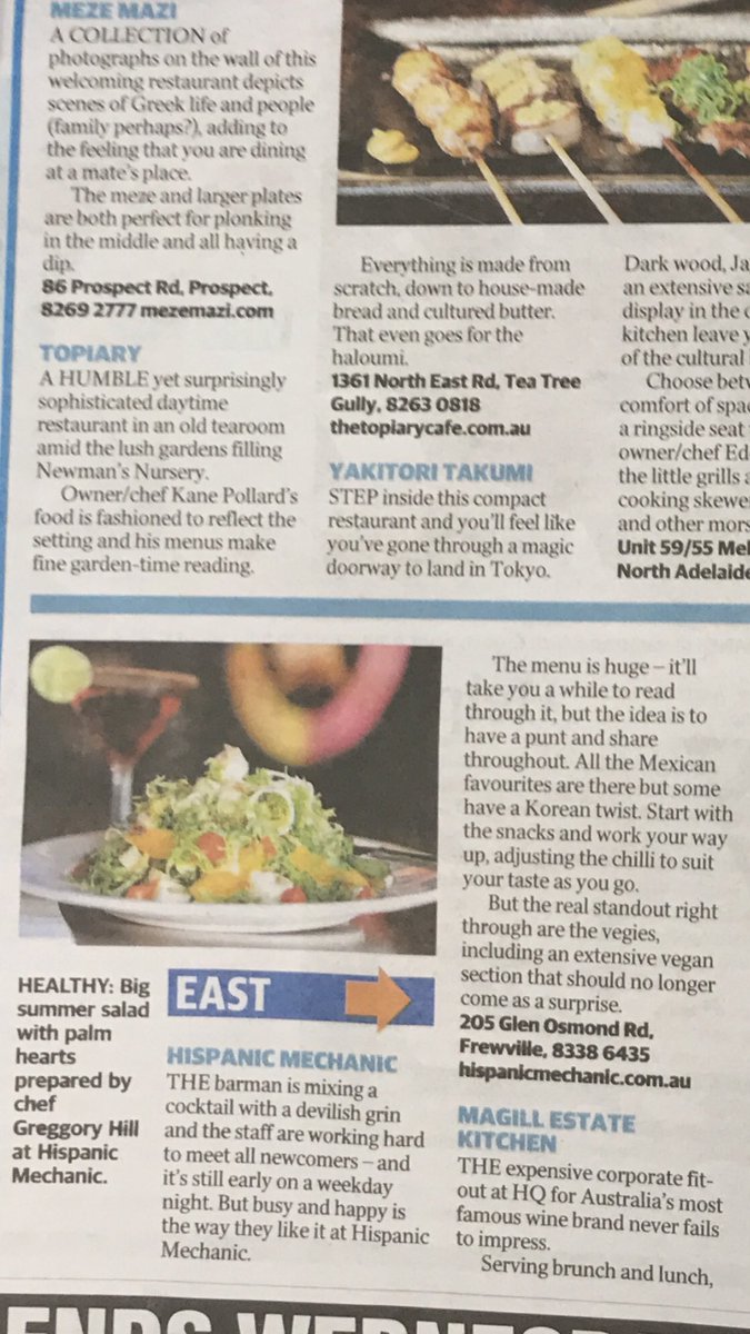 Hismechanic's tweet image. Thank you @theTiser #sundaymail for including us in today’s feature #adelaide